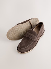 Brown Casual Suede Loafers - Image 8 of 8