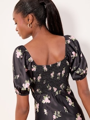 Lipsy Bias Short Sleeve Slip Dress - Image 3 de 4