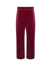 PixieGirl Petite Red Velour Wide Leg Trousers - Image 5 of 5