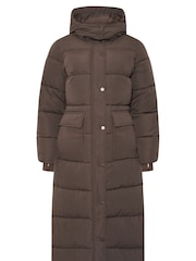 Castanho - PixieGirl Petite Hooded Midi Puffer Coat - Imagem 5 de 5