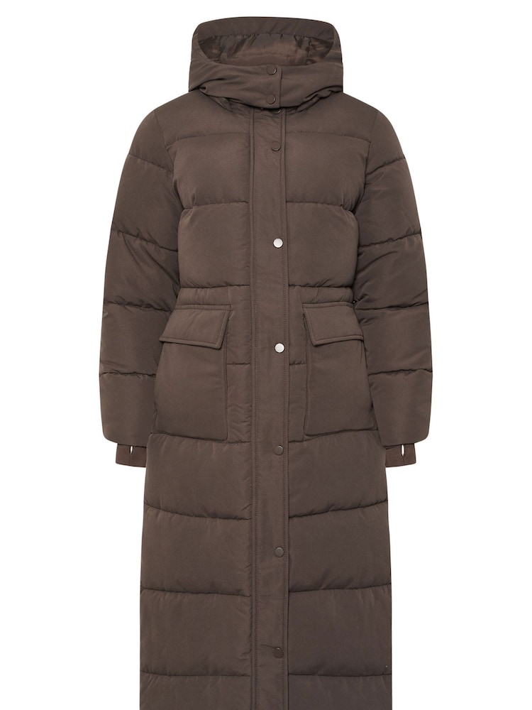 Castanho - PixieGirl Petite Hooded Midi Puffer Coat - Imagem 5 de 5