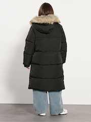 Preto - PixieGirl Petite Hooded Midi Puffer Coat - Imagem 3 de 5
