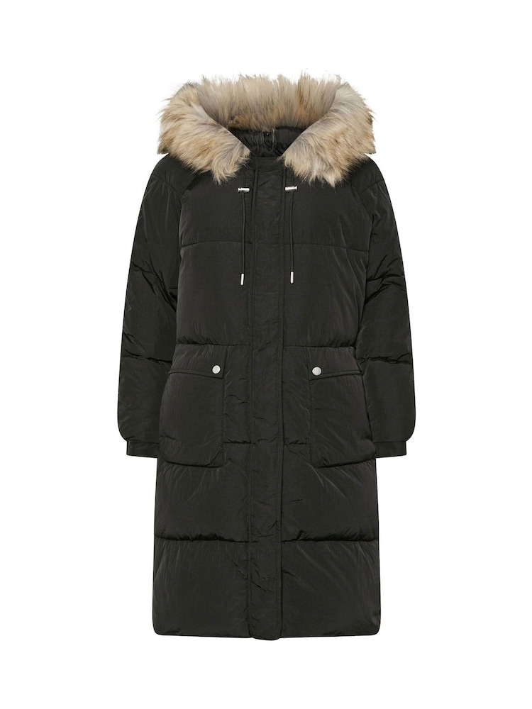 Preto - PixieGirl Petite Hooded Midi Puffer Coat - Imagem 5 de 5