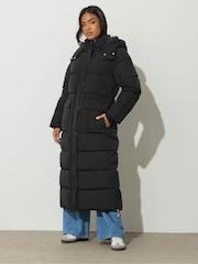 Preto fosco - PixieGirl Petite Hooded Midi Puffer Coat - Imagem 4 de 6