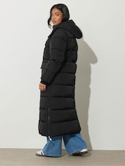 Preto fosco - PixieGirl Petite Hooded Midi Puffer Coat - Imagem 5 de 6