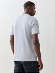 adidas Grey/Blue Summer Slides Relax Graphic T-Shirt - Image 3 of 6