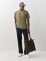 adidas Khaki Green Climacool City Tech Illustration Graphic T-Shirt - Image 2 of 5