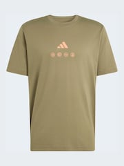 adidas Khaki Green Climacool City Tech Illustration Graphic T-Shirt - Image 5 of 5
