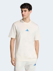 adidas Cream Small Essentials Logo Single Jersey T-Shirt - Image 1 of 6