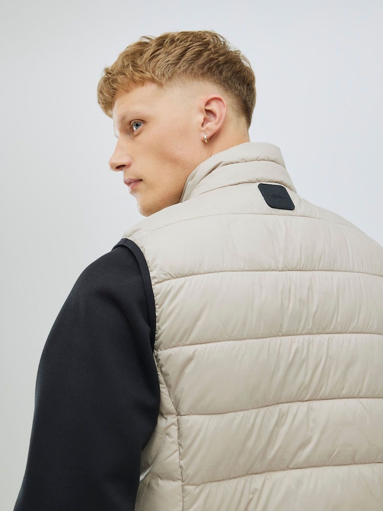 River Island Natural Puffer Gilet - Image 2 of 4