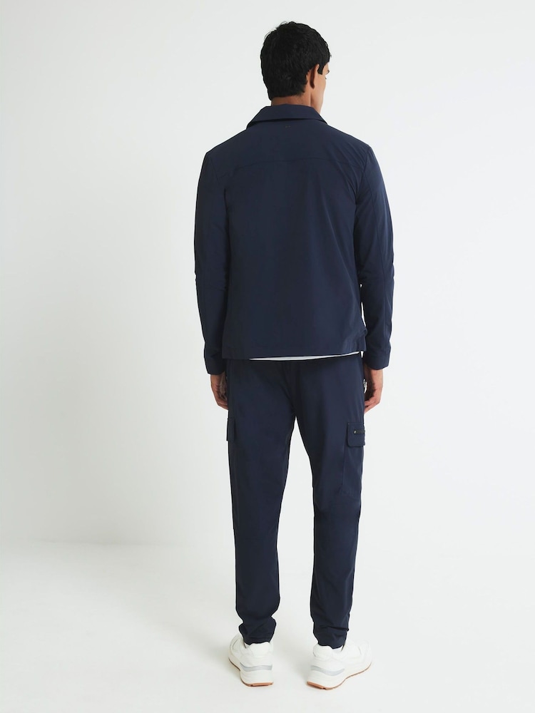 River Island Blue Skinny Fit Stretch Cargo Trousers - Image 2 of 4