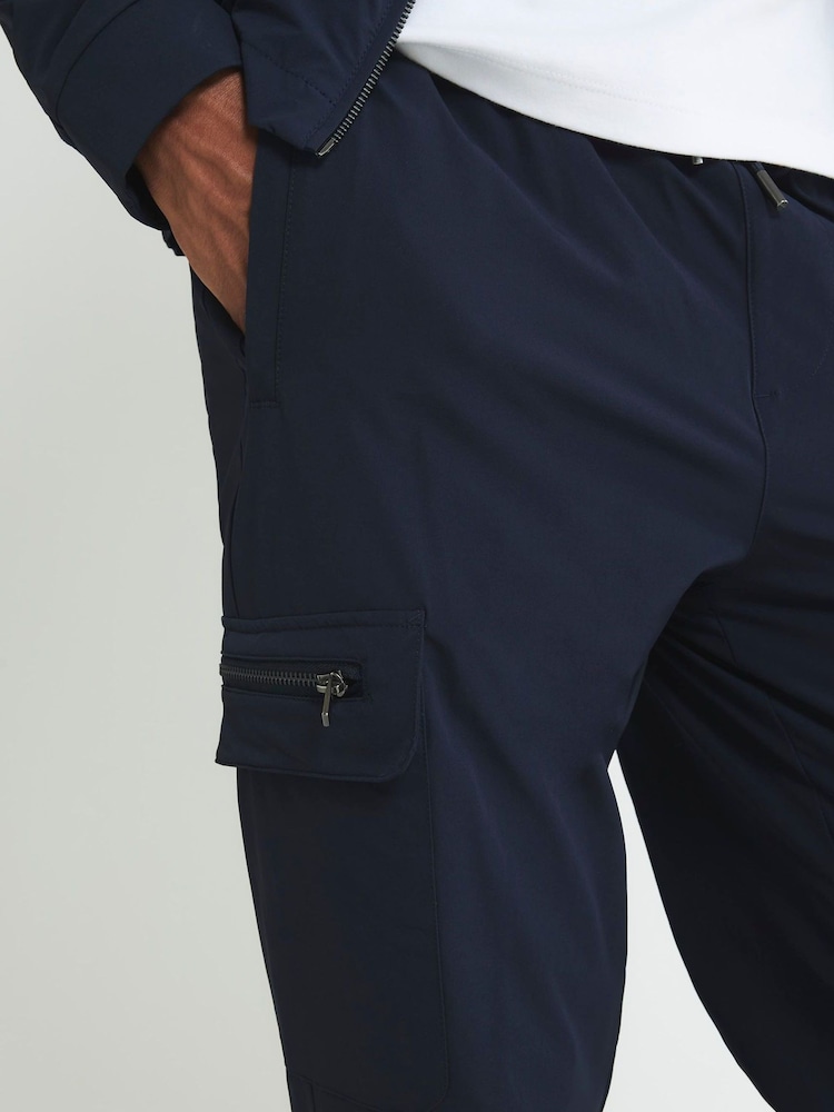 River Island Blue Skinny Fit Stretch Cargo Trousers - Image 4 of 4