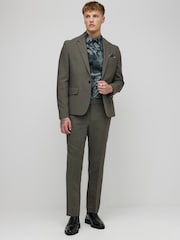 River Island Green Skinny Fit Suit Jacket - Image 3 of 4