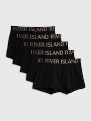 River Island Black Trunks 5 Pack - Image 1 of 2