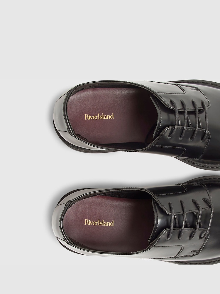 River Island Leather Pointed Derby Shoes - Imagen 5 de 5