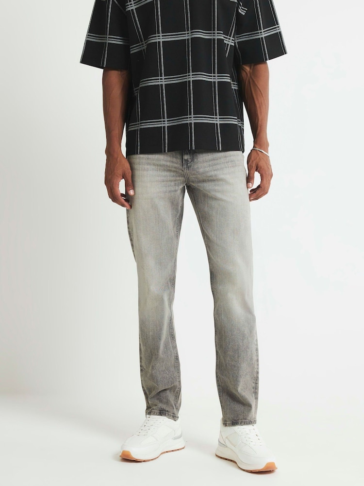 River Island Grey Slim Fit Stretch Jeans - Image 4 of 4
