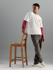 River Island Brown Loose Fit  Washed Jeans - Image 1 of 4