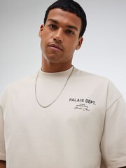 River Island Cream Overszied Palais Dept T-Shirt - Image 2 of 4