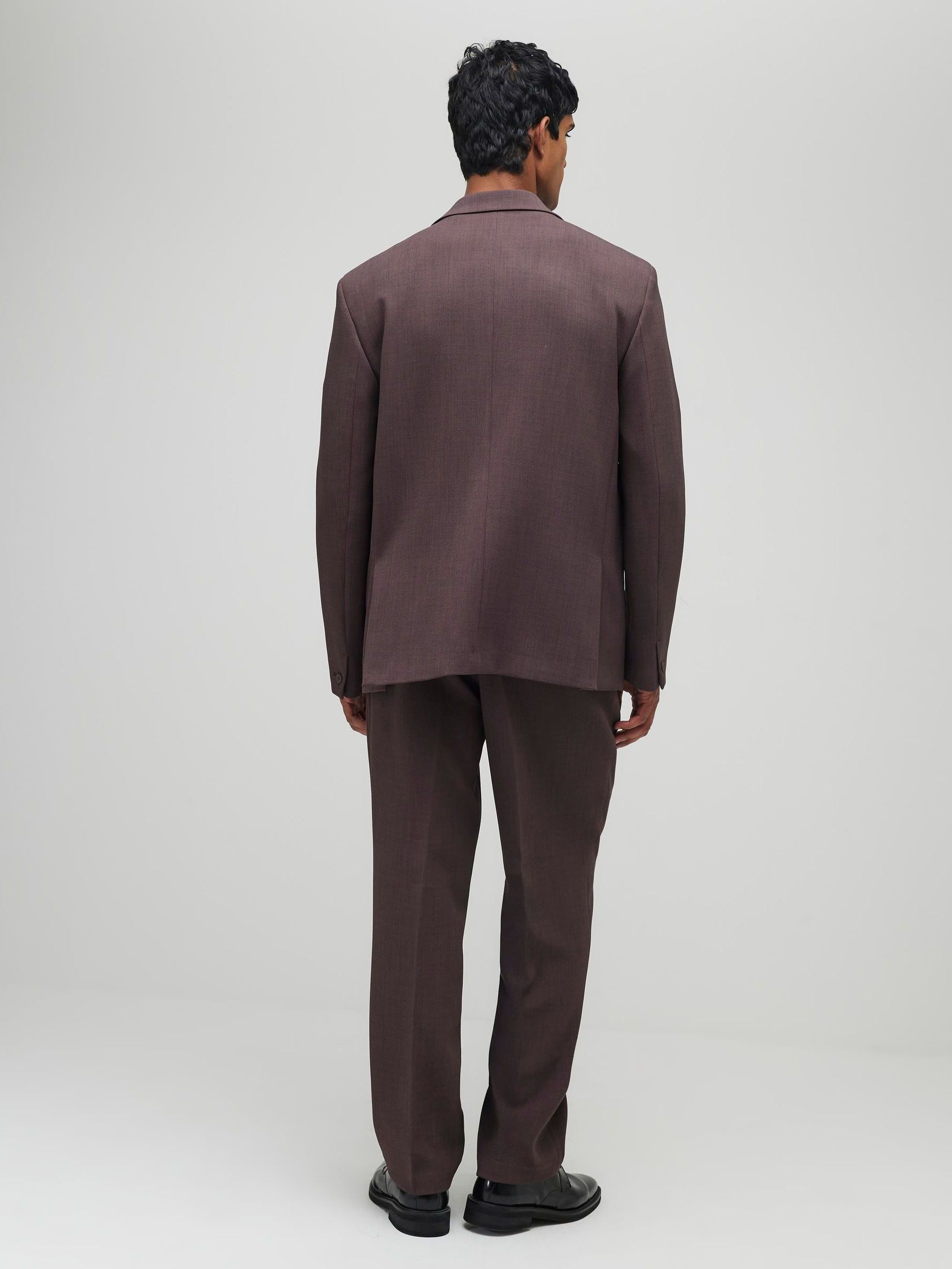 Buy River Island Purple Relaxed Fit Pleated Suit Trousers from