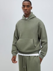 River Island Green Essentials Oversized Hoodie - Image 1 of 4
