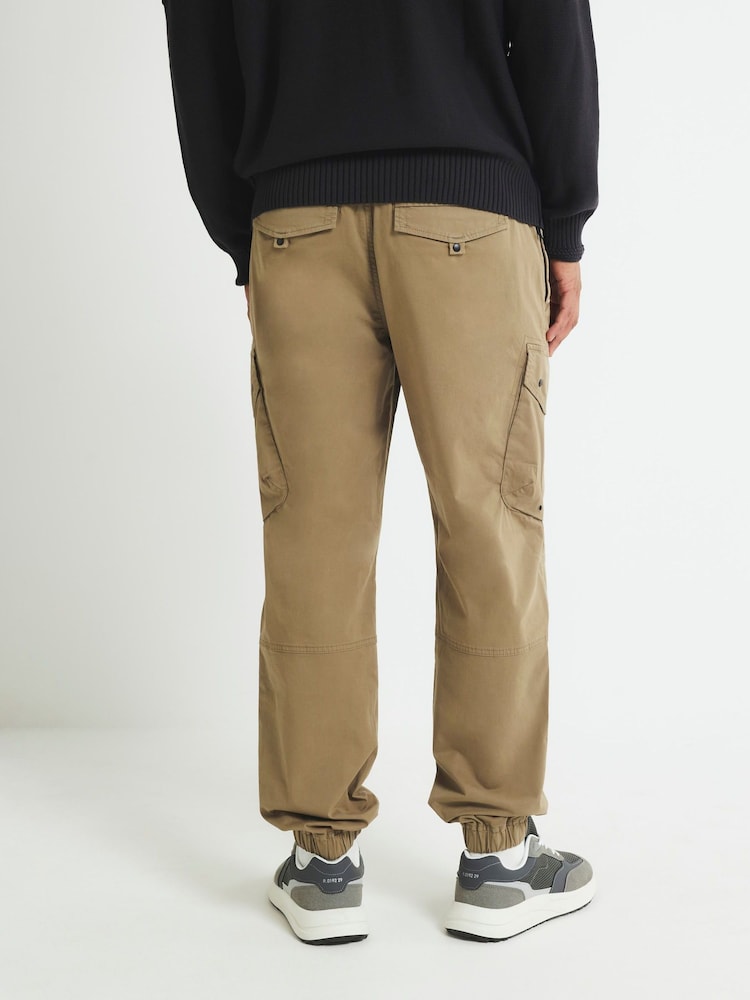 River Island Green Regular Fit Stretch Cargo Trousers - Image 2 of 4
