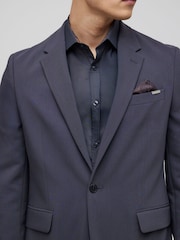River Island Blue Skinny Fit Suit Jacket - Image 4 of 4