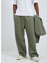 River Island Green Wide Leg Essential Joggers - Image 1 of 4