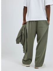 River Island Green Wide Leg Essential Joggers - Image 4 of 4