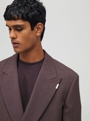 River Island Purple Relaxed Fit Wrap Suit Jacket - Image 3 of 4