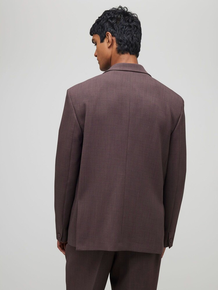 River Island Purple Relaxed Fit Wrap Suit Jacket - Image 4 of 4