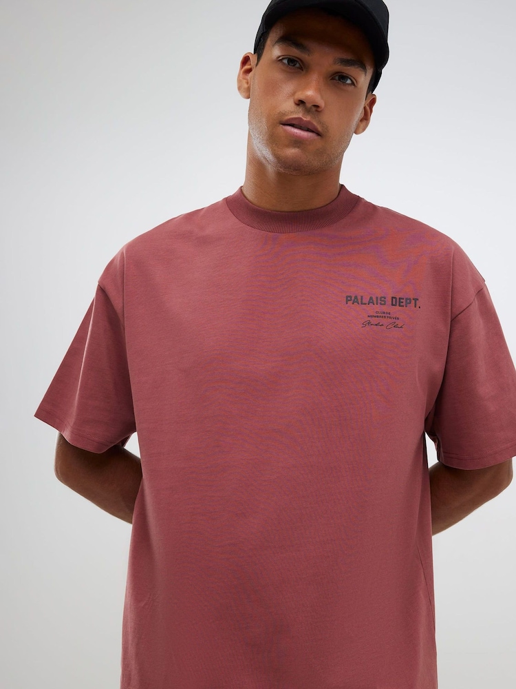 River Island Red Overszied Palais Dept T-Shirt - Image 2 of 4
