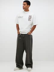 River Island White Oversized Japanese Snake T-Shirt - Image 2 of 4