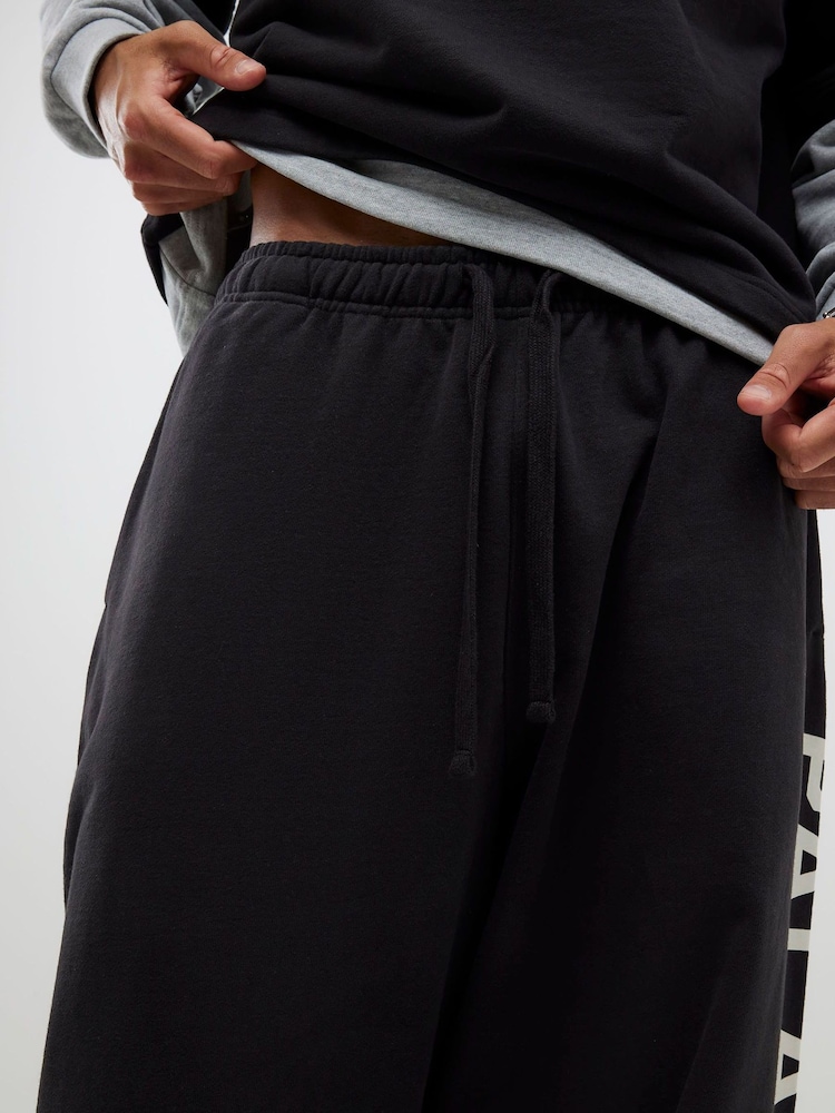 River Island Black Palais Dept Wide Fit Joggers - Image 4 of 4