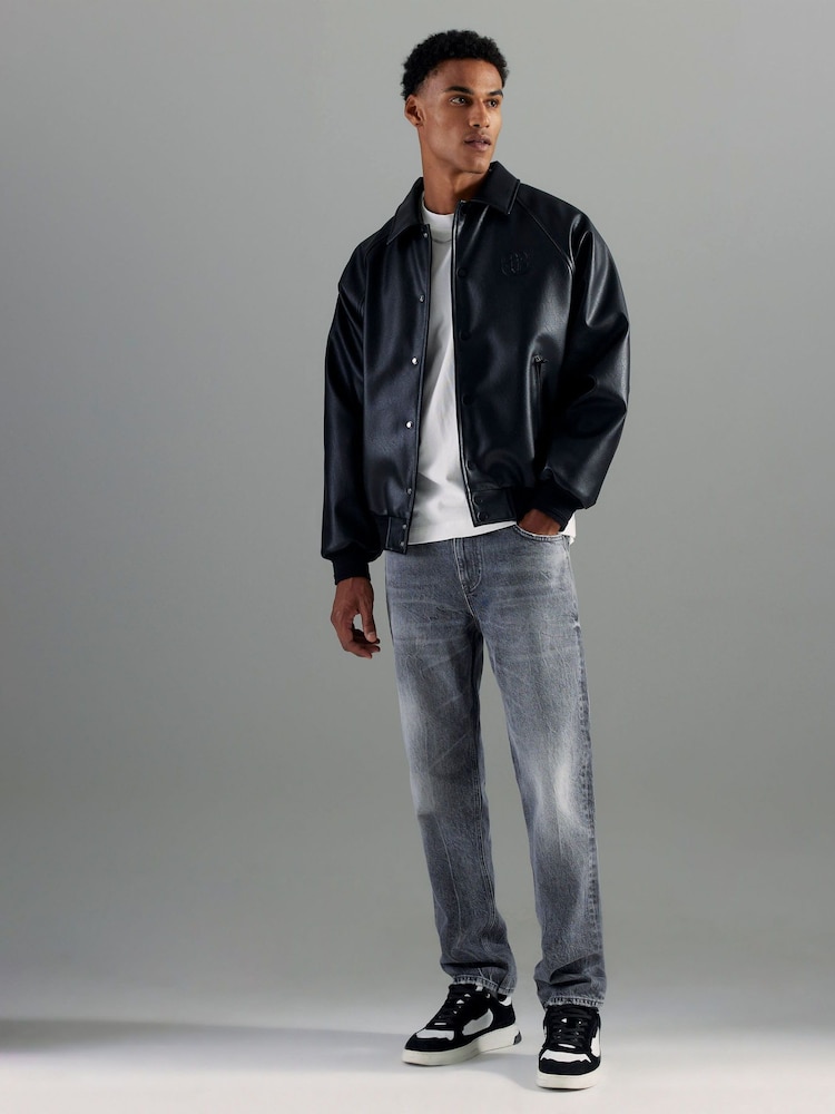 River Island Grey Straight Fit Jeans - Image 1 of 4