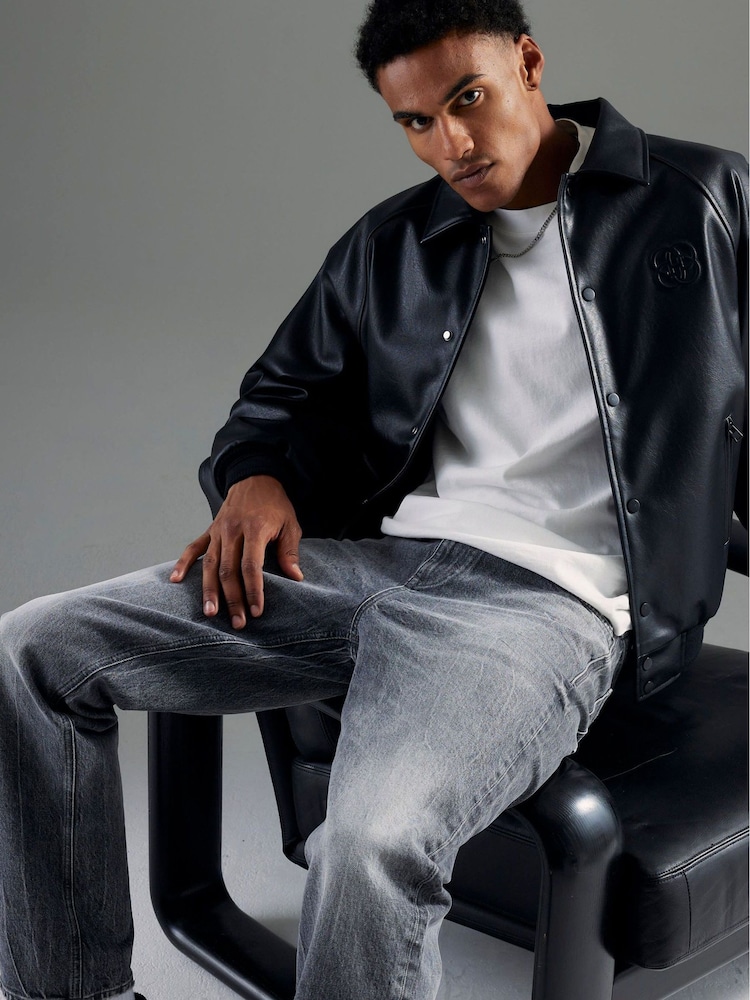 River Island Grey Straight Fit Jeans - Image 2 of 4