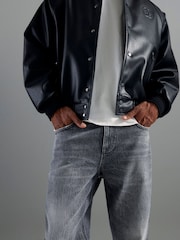 River Island Grey Straight Fit Jeans - Image 3 of 4
