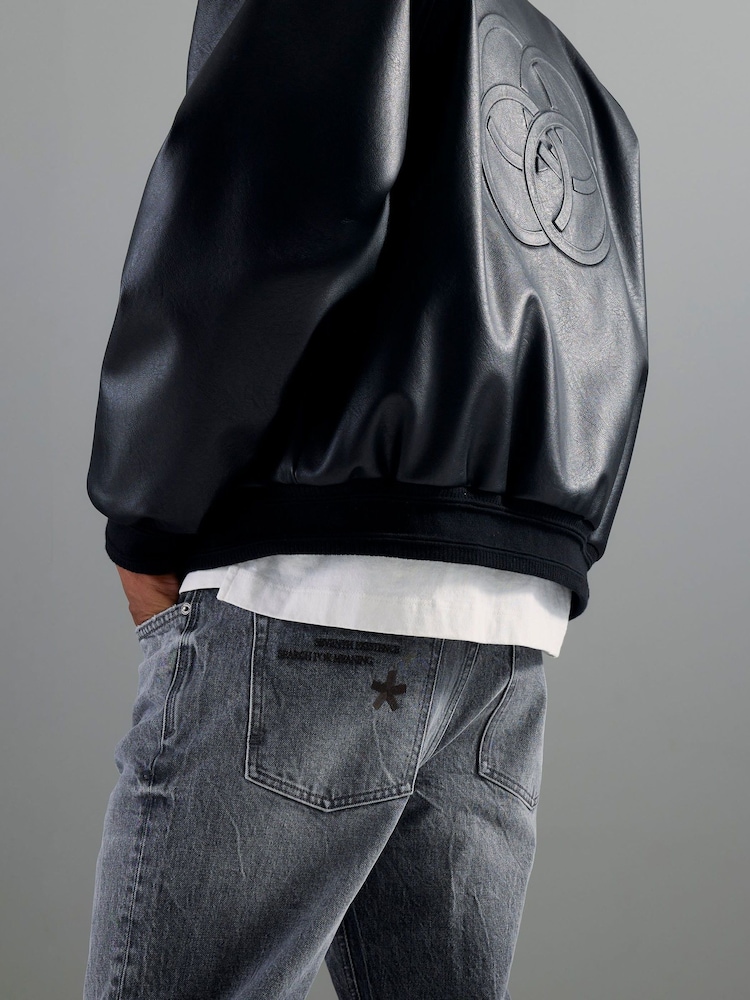 River Island Grey Straight Fit Jeans - Image 4 of 4