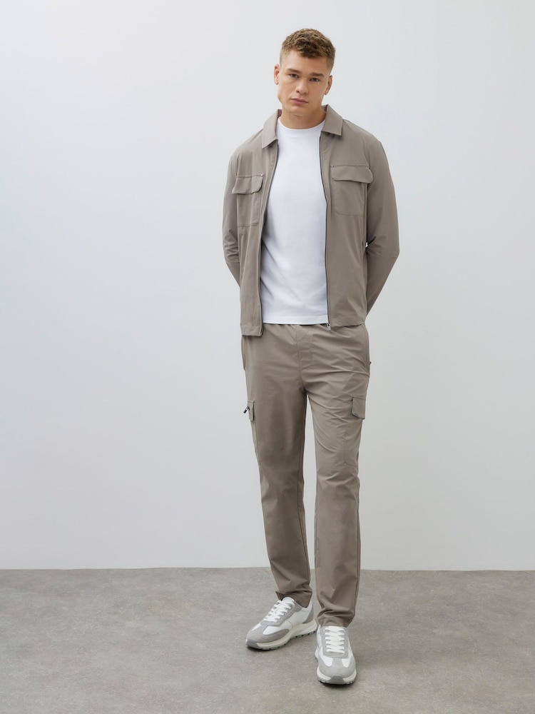 River Island Brown Skinny Fit Stretch Cargo Trousers - Image 2 of 4 River Island Brown Skinny Fit Stretch Cargo Trousers - Image 2 of 4