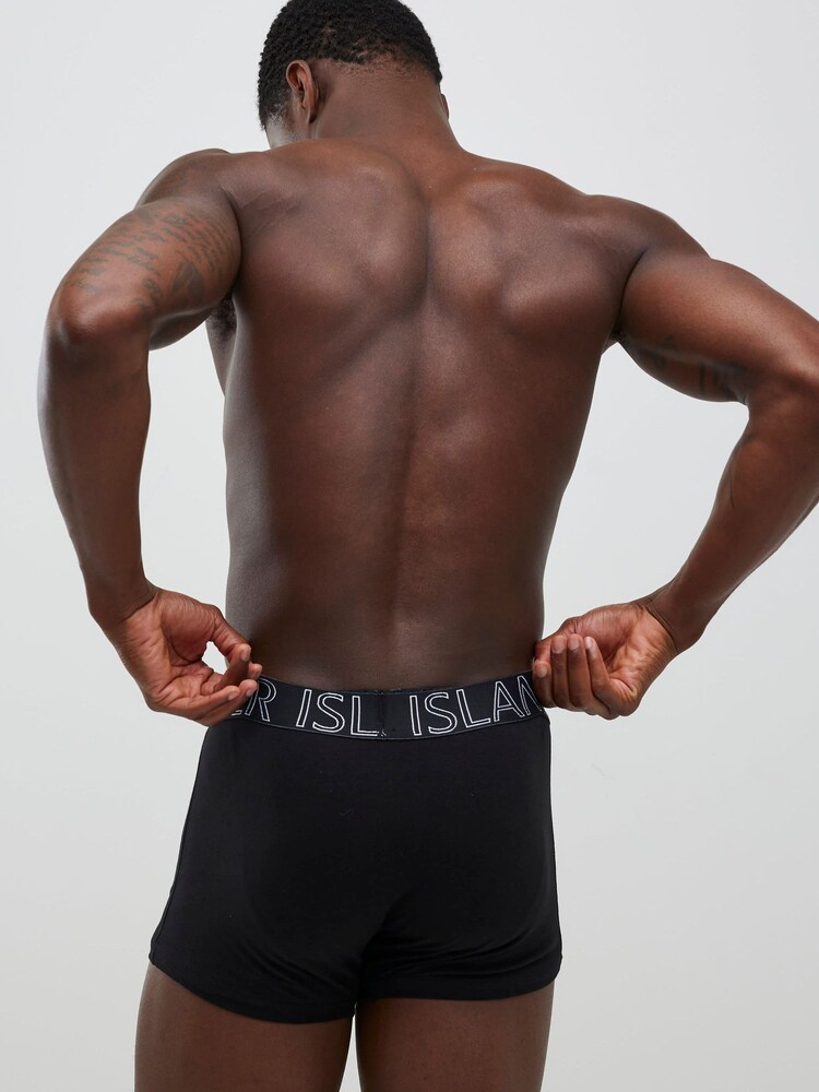 River Island Black Waist Band Trunks 5 Pack - Image 3 of 3