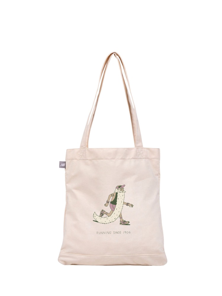New Balance Cream Graphic Tote - Image 1 of 1 New Balance Cream Graphic Tote - Image 1 of 1