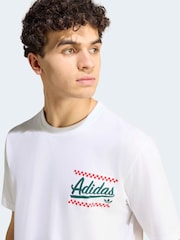 adidas White Loose Graphic Pizza 20 T-Shirt - Image 5 of 7