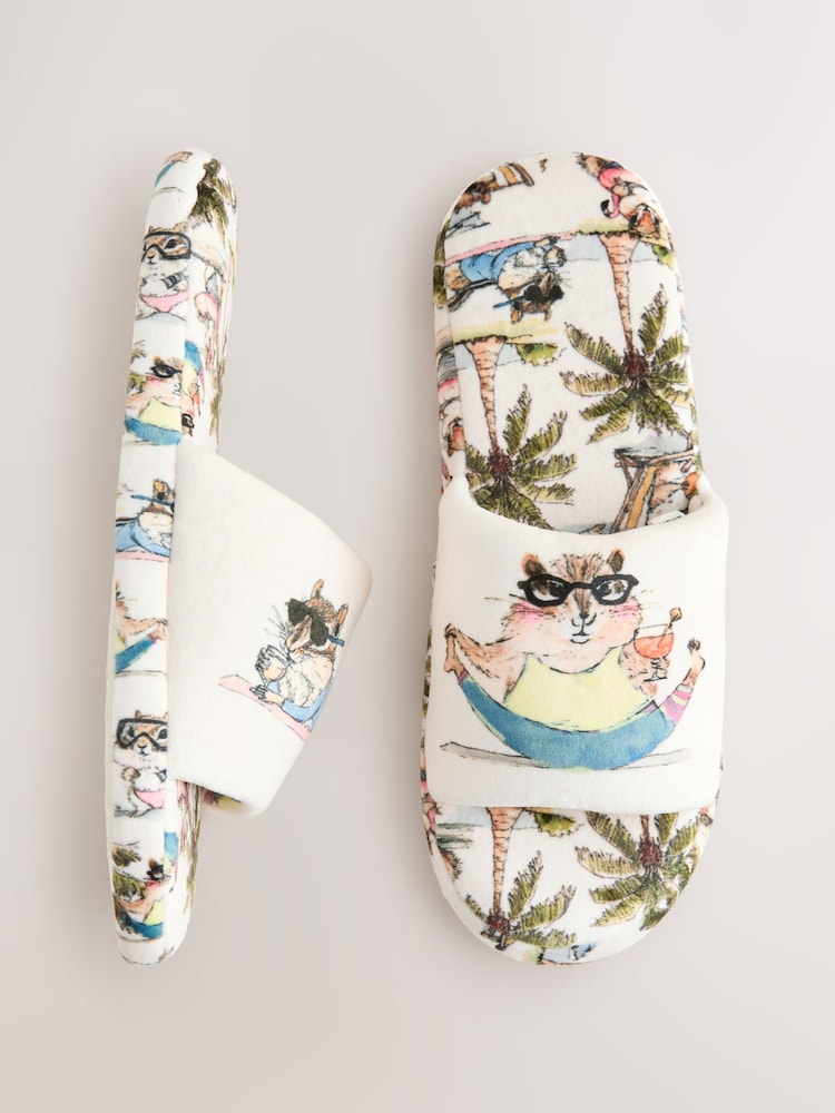 Ecru - Chipmunk Slider Slippers - Obraz 1 z 6 Ecru - Chipmunk Slider Slippers - Obraz 1 z 6