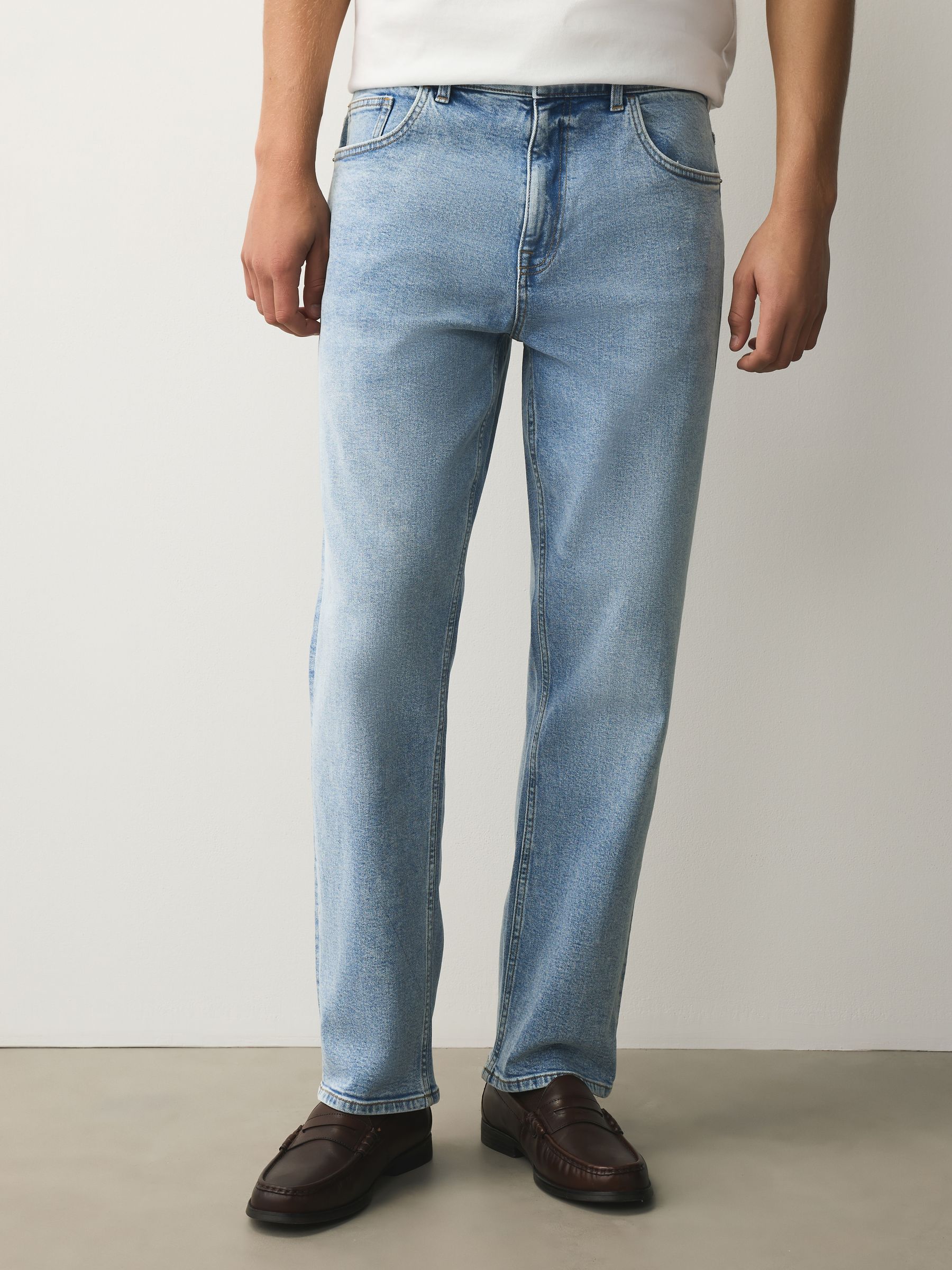 【2/11までSALE】BLUNT STREET JK Blue 25-26 Buy Відбілюючий синій денім - Пряма посадка - Класичні стрейчеві