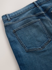 Mid Blue Crosshatch Slim Fit Classic Stretch Jeans - Image 10 of 10