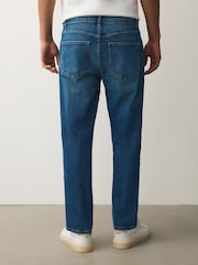 Mid Blue Crosshatch Slim Fit Classic Stretch Jeans - Image 2 of 10