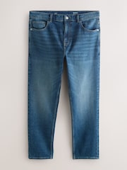 Mid Blue Crosshatch Slim Fit Classic Stretch Jeans - Image 6 of 10