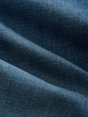 Mid Blue Crosshatch Slim Fit Classic Stretch Jeans - Image 9 of 10