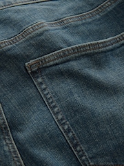 Blue/Green Tint Crosshatch Single Slim Fit Classic Stretch Jeans - Image 3 of 3