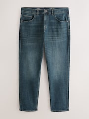 Կապույտ/կանաչ երանգի խաչաձև շտրիխ - Սովորական - Նուրբ դասական ձգվող ջինսեր - Պատկեր 9 11-ից