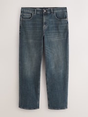 Blue/Green Tint Crosshatch Classic Stretch Relaxed Fit Jeans - Image 7 of 10